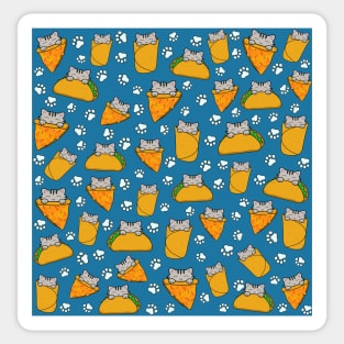 Cats and foods pattern Sticker